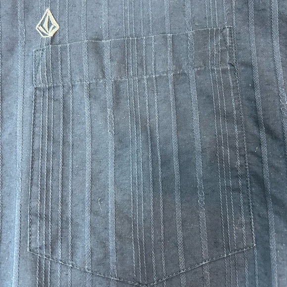 Volcom Dark Blue Casual Button Down Skater Vintage Y2K Shirt - Men’s Medium - Picture 10 of 11